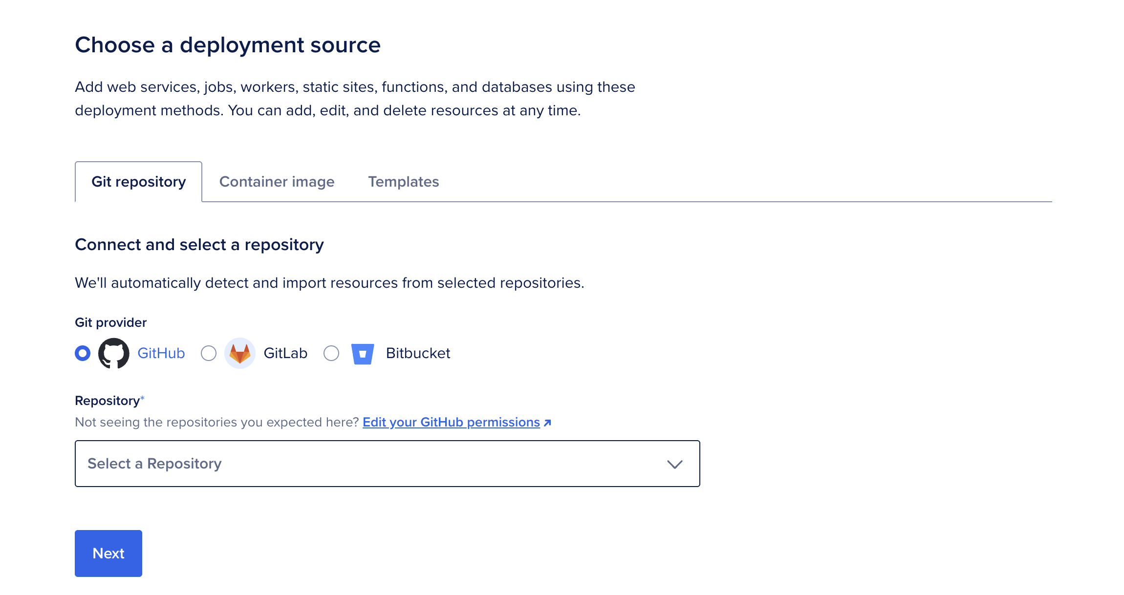 Build and deploy your app in the cloud with App Platform.