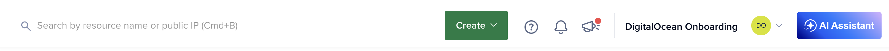 A screenshot of the control panel with the AI Assistant tooltip displaying below AI Assistant button.