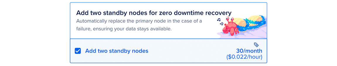 Screenshot of Add Standby Nodes