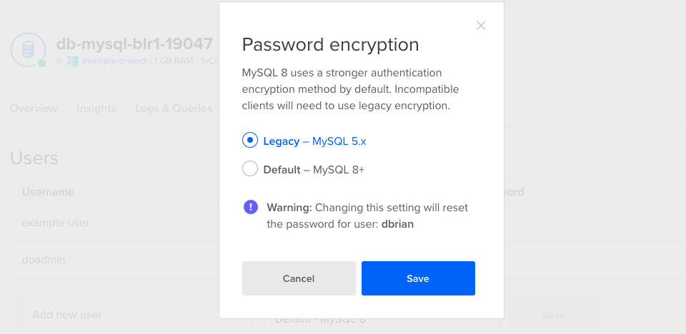 Edit password encryption