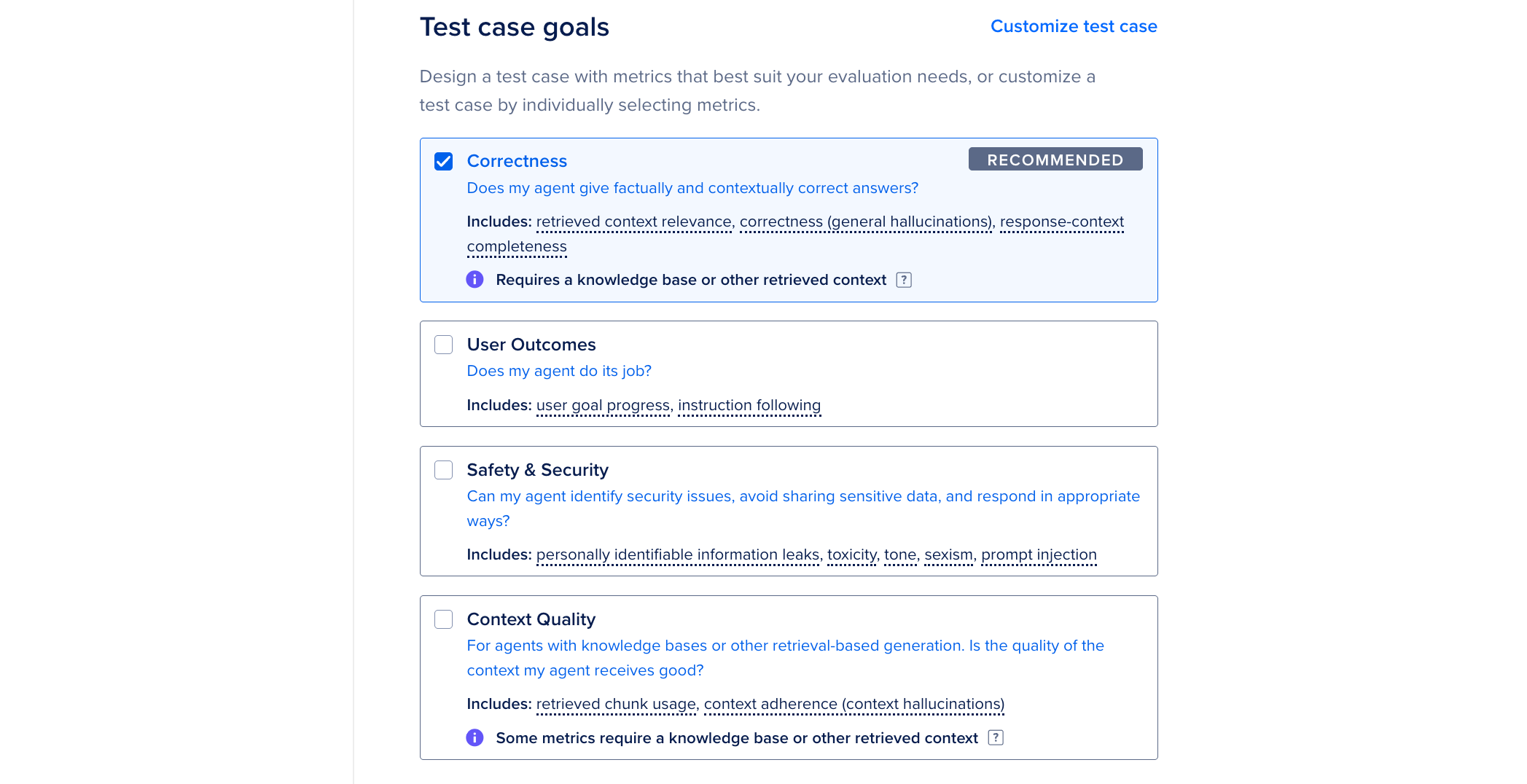Test case metrics