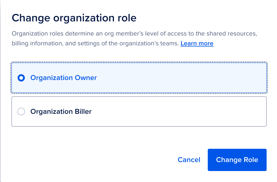 Change org role