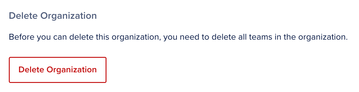 Delete org