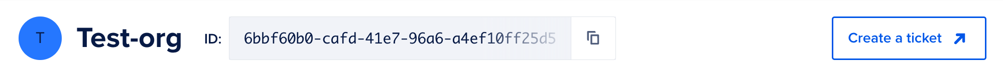 Open org ticket