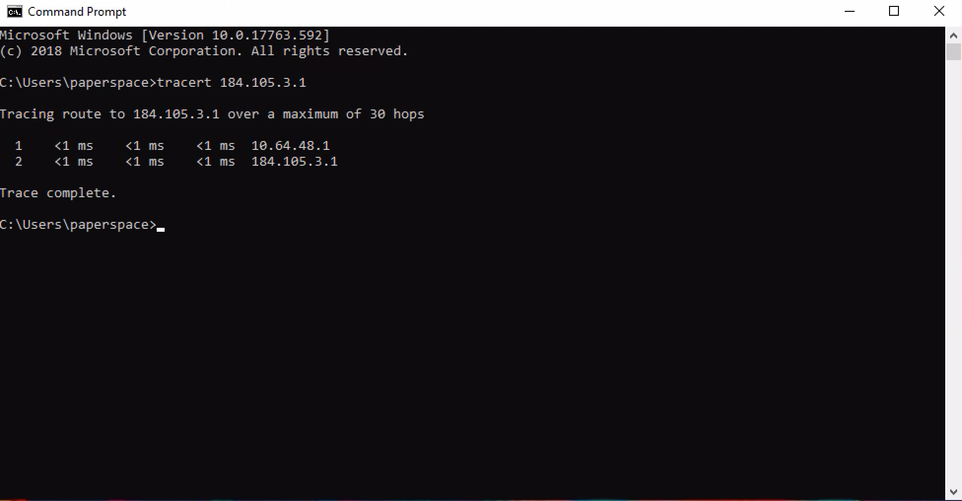 Test latency traceroute