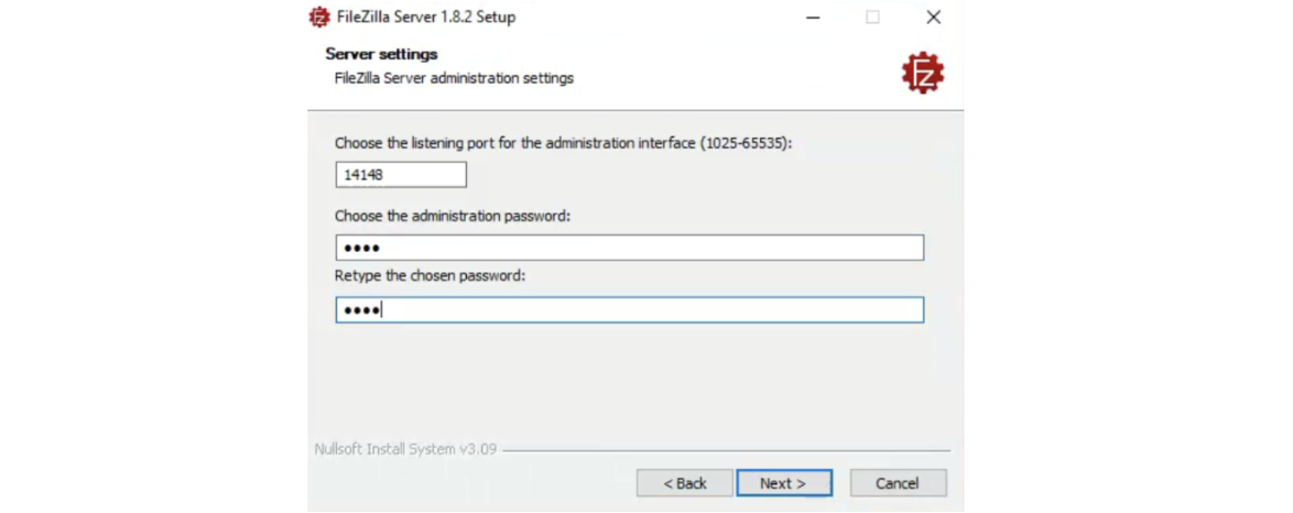 Setting Up FileZilla Server Password
