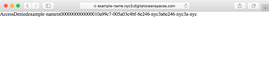 AccessDenied error in a browser